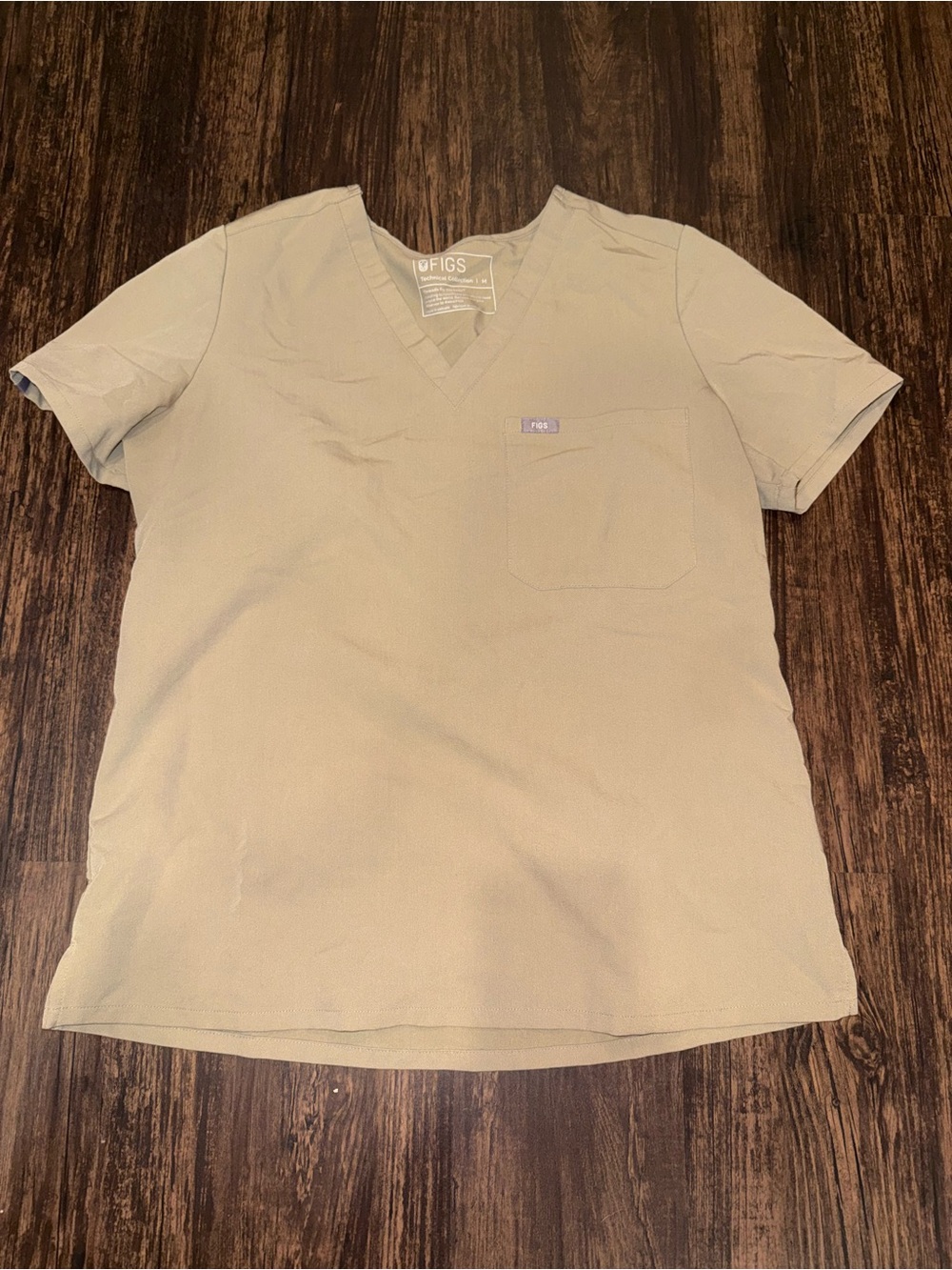 FIGS medium V-Neck Scrub Top - Tan